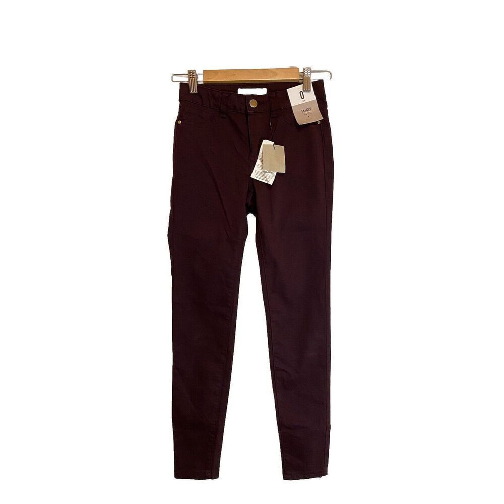 Denim & Co. Skinny Leg Jeans Women's 0  Mid Rise  Cotton Blend